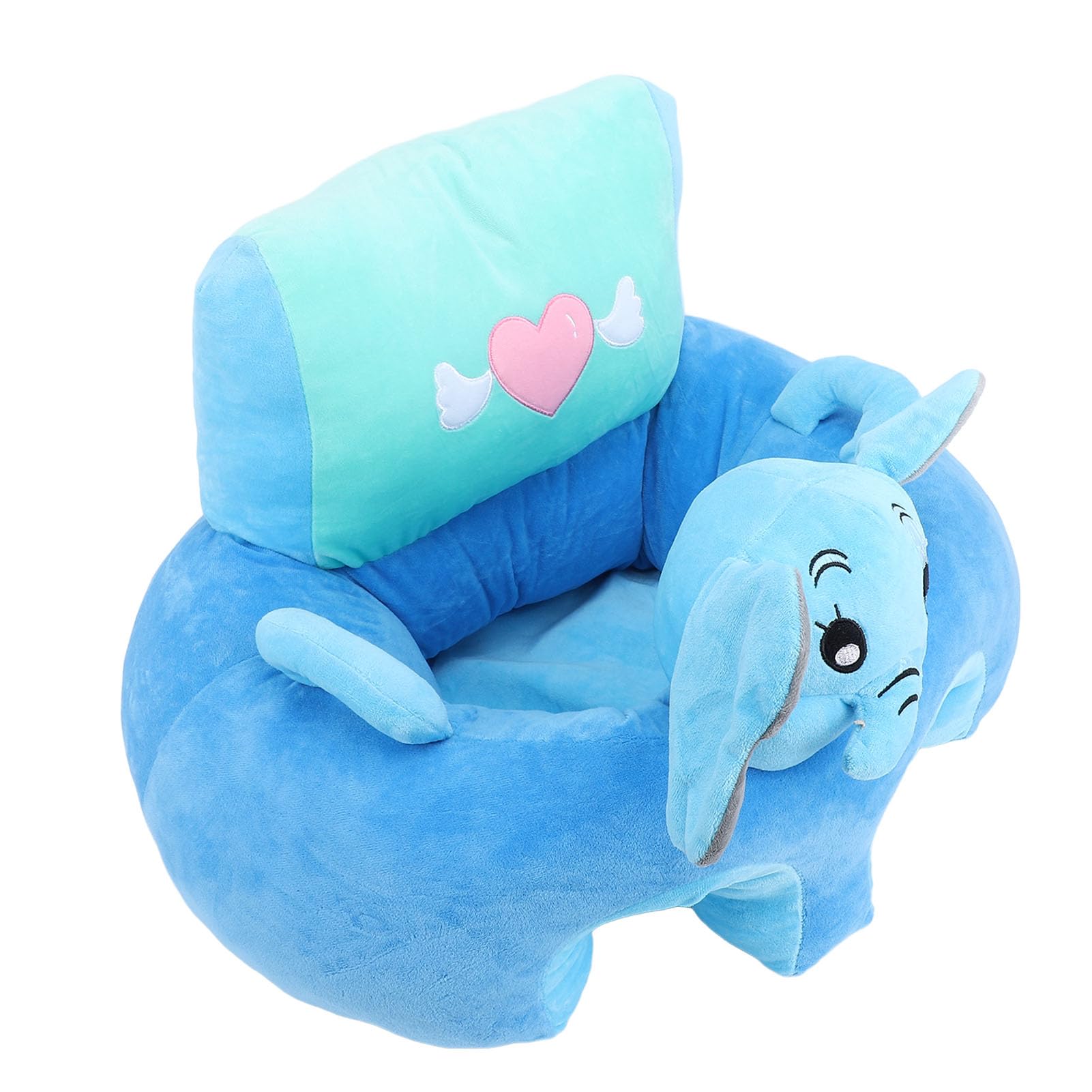 Sedile di supporto per neonati Divano in morbido peluche a forma di animale con schienale ergonomico per i più piccoli che imparano a sedersi Base antiscivolo 21,7x21,7 pol