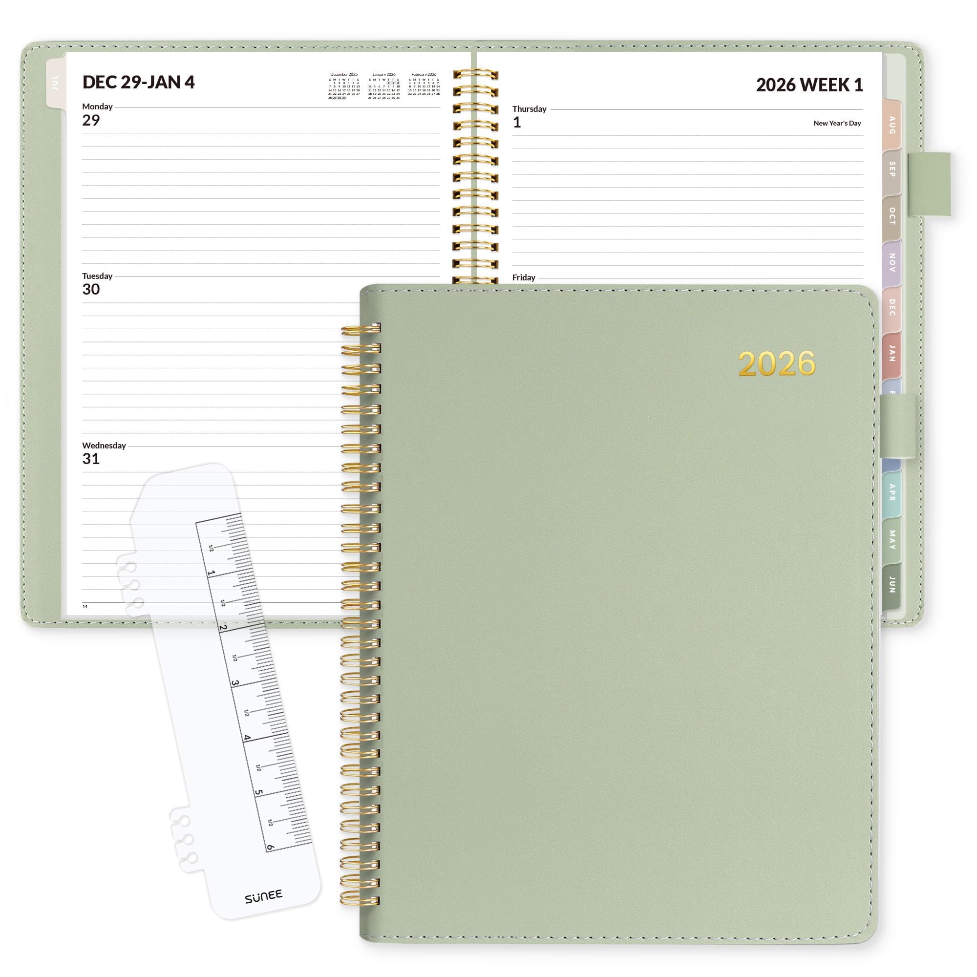 Snapklik.com : SUNEE 2026 Planner, Weekly And Monthly Calendar Planner ...