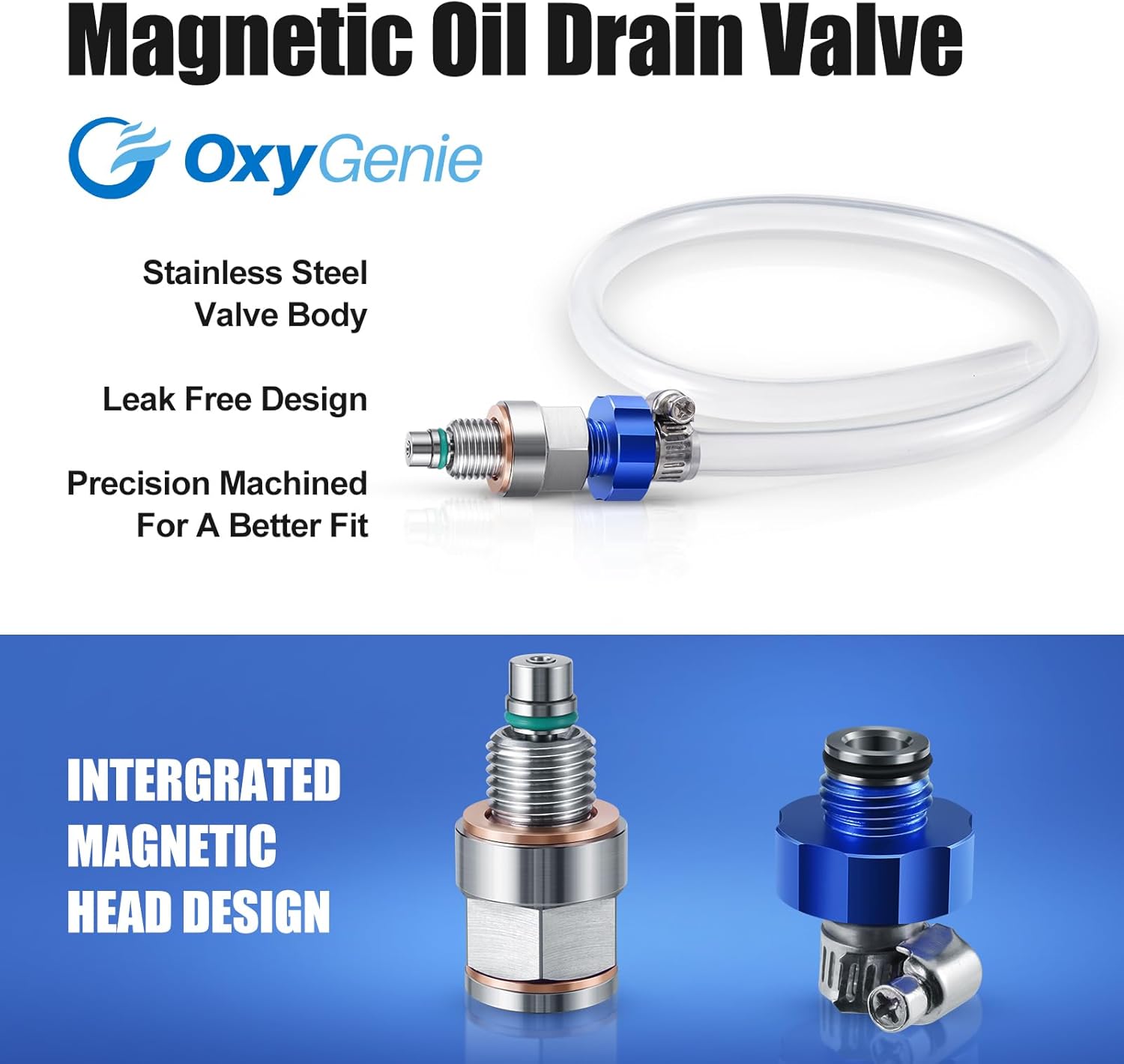 M12 x 1.5 Magnetic Stainless Steel Oil Drain Valve Oil Pan Drain Plug No Mess, Clean & Safe Oil Changes Compatible with BMW, Benz and More Select Models