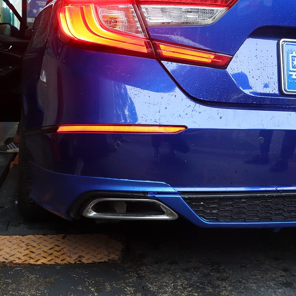 LED Rear Bumper Reflector Tail Lights Turn Signal Sequential Flashing Brake Driving Fog Lamps Accessories Kit Compatible With Honda Accord 10th 2018 2019 2020 2021 2022 Smoke lens