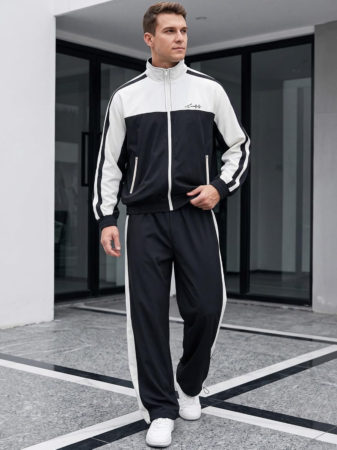 Men's Water-Resistant Track Pants Lightweight Athletic Joggers