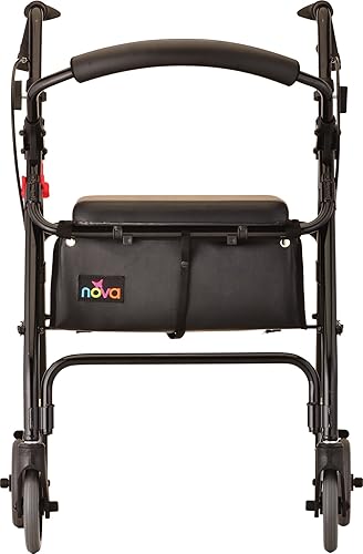 Miniatura 6 de Nova - Productos Médicos Get Go Petite Rolling Walker, caminador rodante pequeño - 13 libras., 4202CBK, Clásico, Negro, 1, 1 Negro
