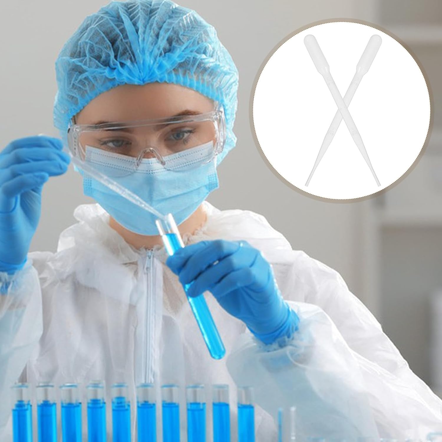 HEMOTON 100pcs 3ml Disposable Ldpe Plastic Pipettes with Leakproof Design and Easy Handling for Water Testing and Essential Oils Accurate Liquid Dropper for Science Class and Chemical