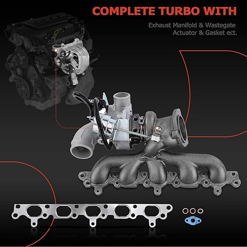 Miniatura 2 de A-Premium Kit completo turbocompresor Turbo con junta compatible con Volvo C70 2006-2013, C30 2008-2013, S40 2004-2011, V50 2005-2011, 2.5L, K04