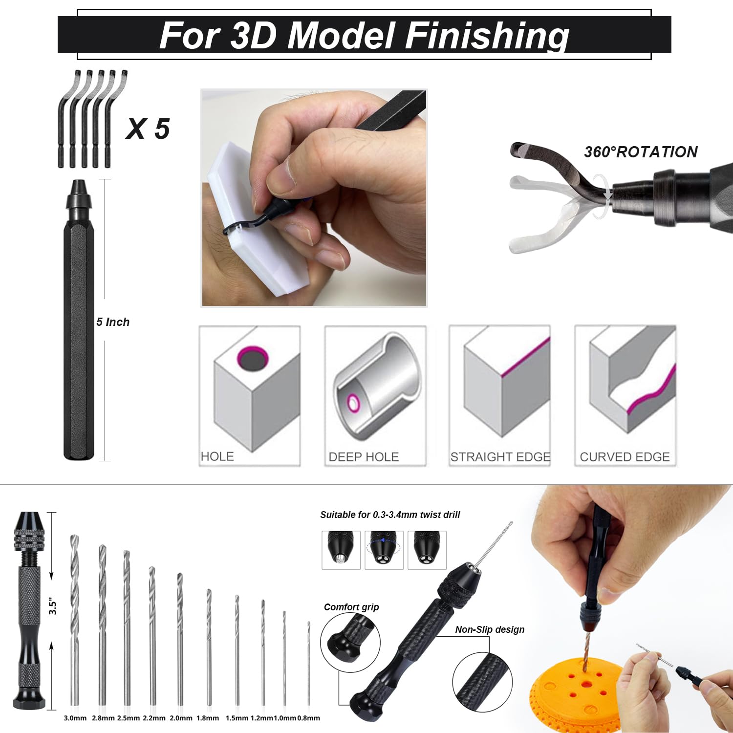 3D Printer Tool Kit - 124 Pcs for Makers -20