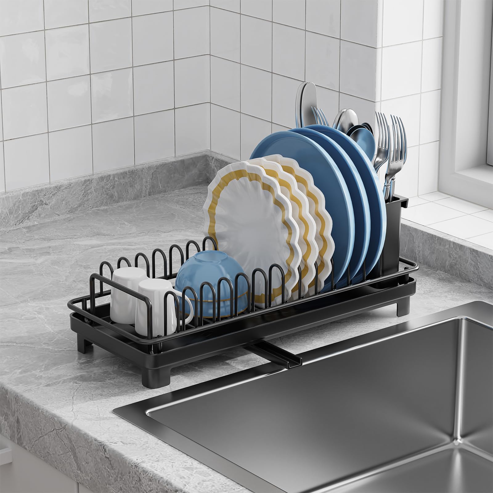 Giwil Small Dish Drying Rack Black