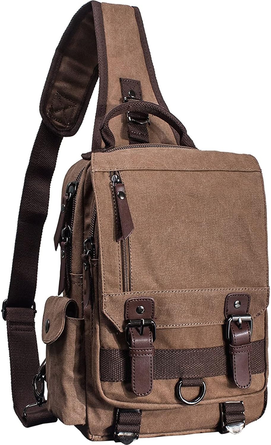 mygreen Canvas Cross Body Messenger Bag Shoulder Sling Backpack Travel Rucksack