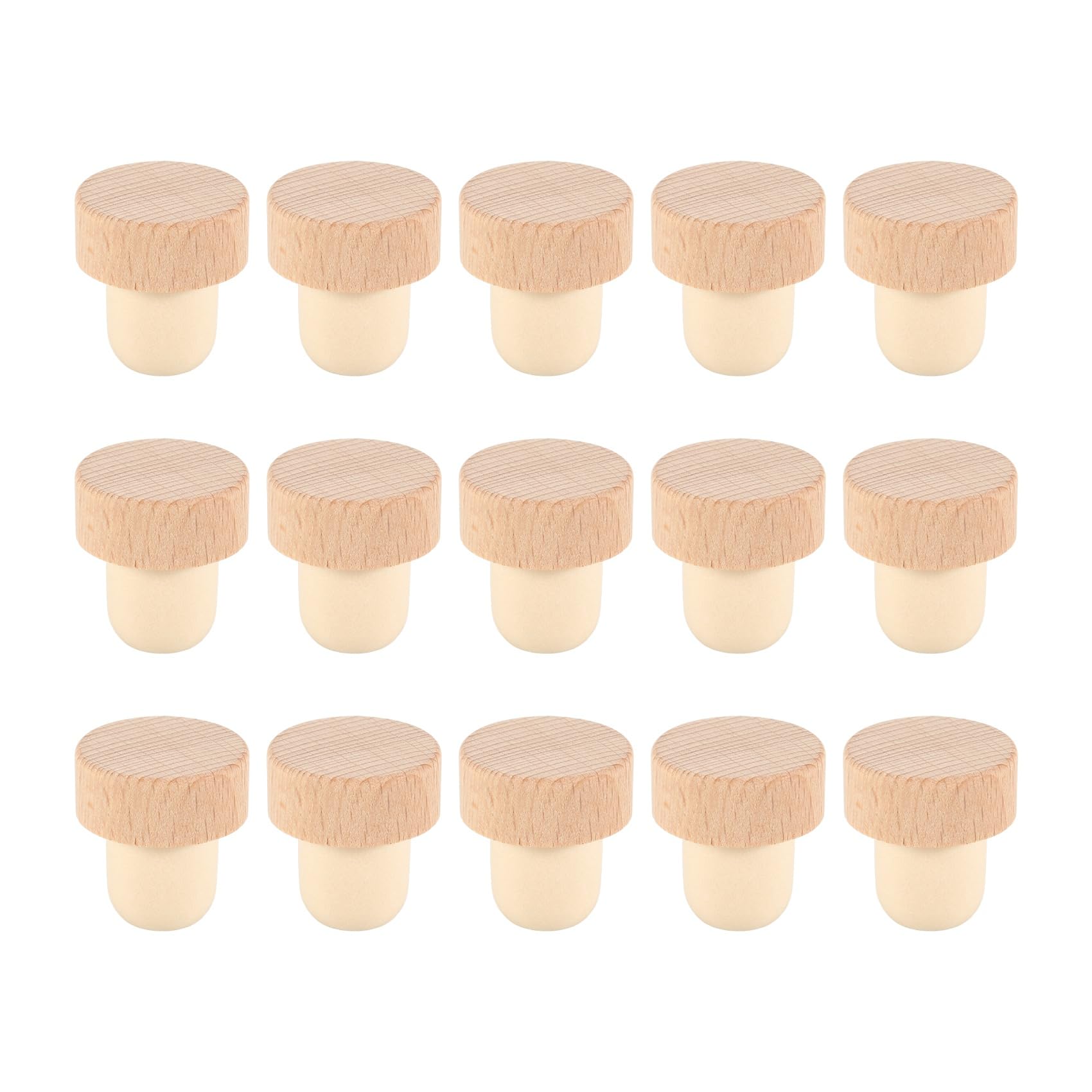 CTRLZS Wine Bottle Corks T Shaped Cork Plugs for Wine Cork Wine Stopper Reusable Wine Corks Wooden and Rubber Wine Stoppers