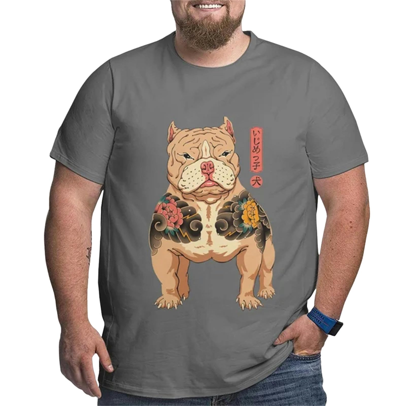 Camisetas Manga Corta Hombre Camisa De Anime De Camiseta De Hombres Ropa De Gran Tamaño De O-Cuello Divertidos Camisetas para Hombres Tops Tees 6XL