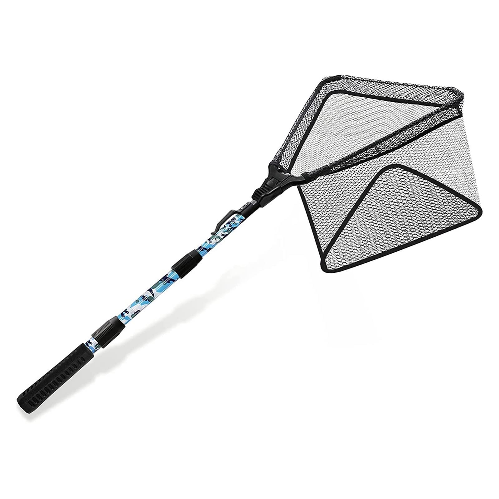 Guadino Pesca Rete da Pesca Pieghevole telescopica Robusta Maniglia for Pesce Maglia di atterraggio for Attrezzatura da Pesca alla Carpa Cattura Rilascio Retino da Pesca