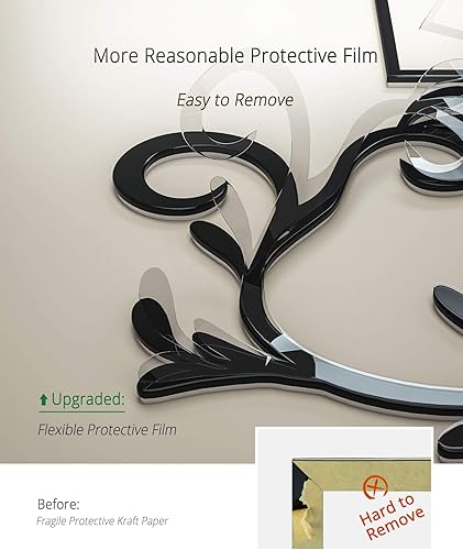 Miniatura 5 de Marco de fotos de árbol familiar de amor, collage extraíble 3D de madera para decoración de pared, calcomanías con cita inspiradora para sala de