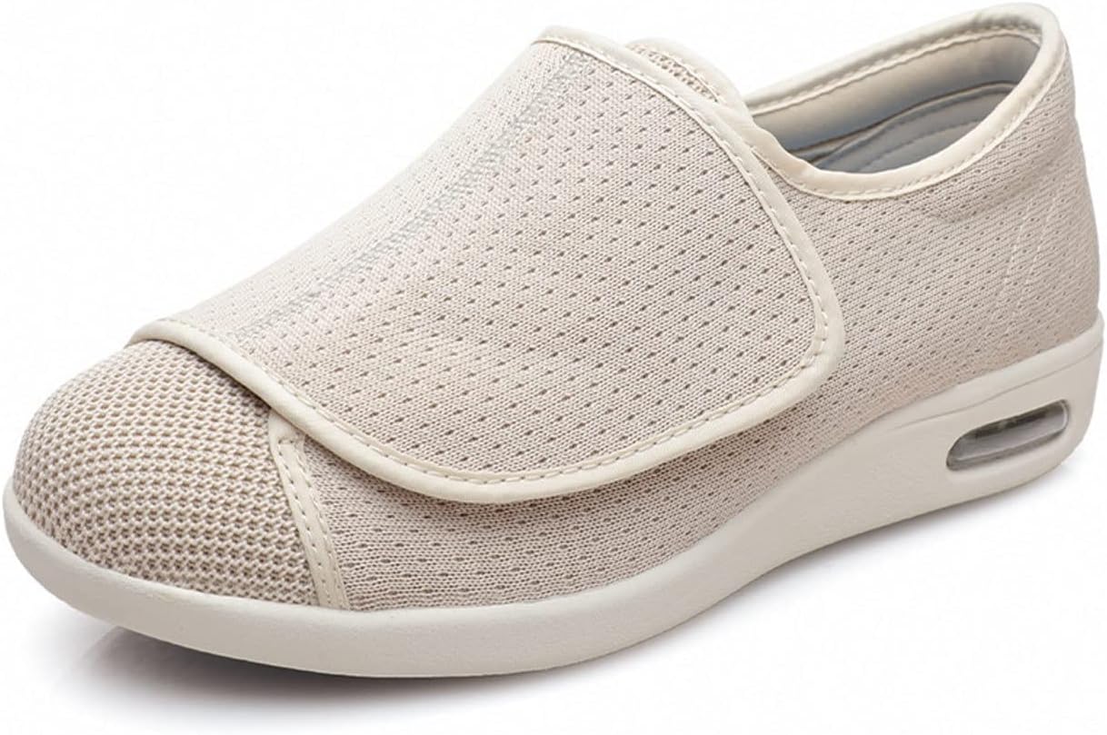 Men's Edema Diabetic Shoes, Mesh Breathable Lightweight Walking Sneakers Air Cushion for Diabetic, Elderly, Swollen Feet, Plantar Fasciitis