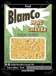 Food Token Blamco Mac & Cheese Fallout Crossover - Altered Art Custom Proxy Cards