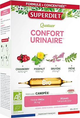 Confort Urinaire - Cranberry, Pissenlit, Bruyère, Frêne - Ampoules