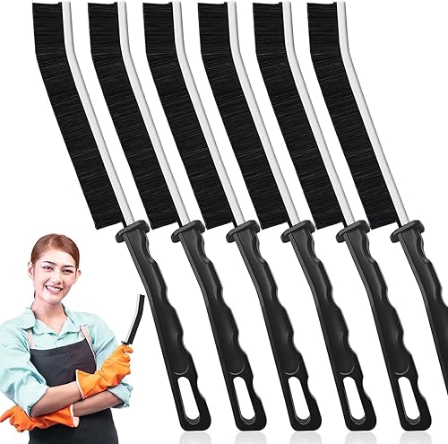 Cepillo de limpieza de hendiduras, paquete de 6 cepillos de limpieza pequeños, cepillo limpiador de lechada, cepillo de inodoro para ducha, disponible en Yaxa El Salvador