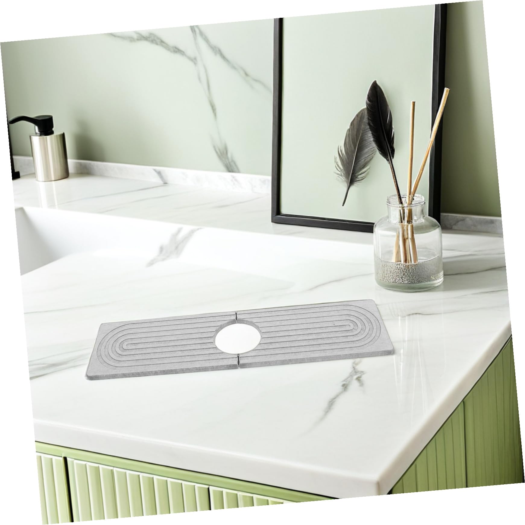lavello splash guard per il bagno tappeti protettori del lavello della cucina della cucina tappetino protettivo Light Grey