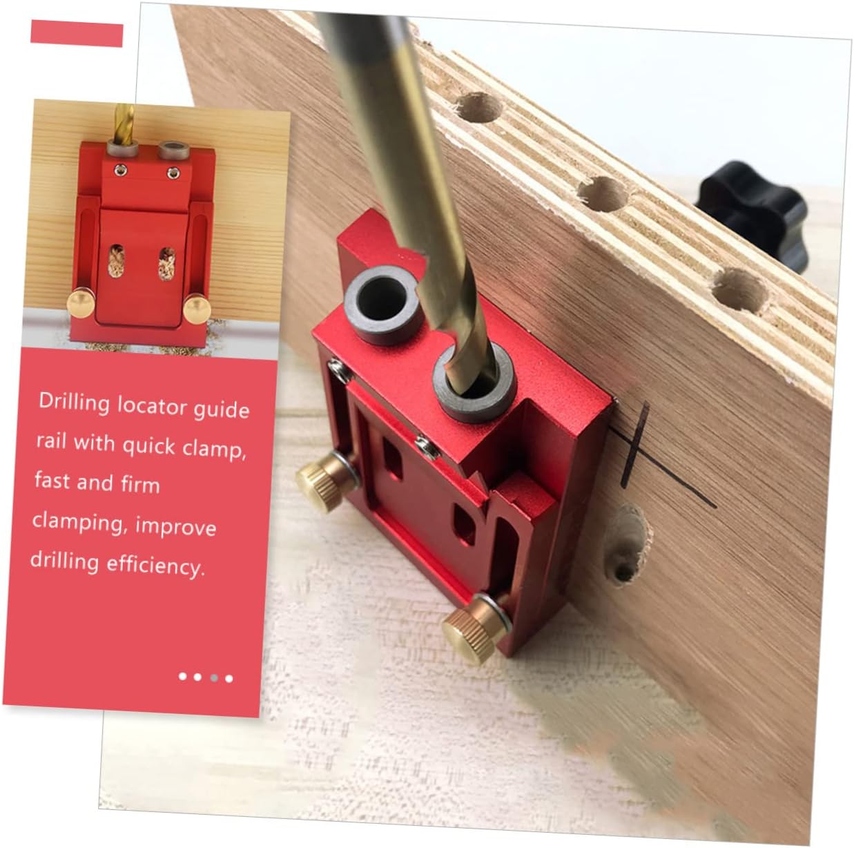 Jig for Pocket Precision for Straight Woodworking Equipment Aluminum Alloy Easy Installation