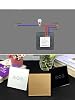 Touch Dimmer Switch UK Standard Crystal Touch Glass Remote Control Light Smart Switch (White)