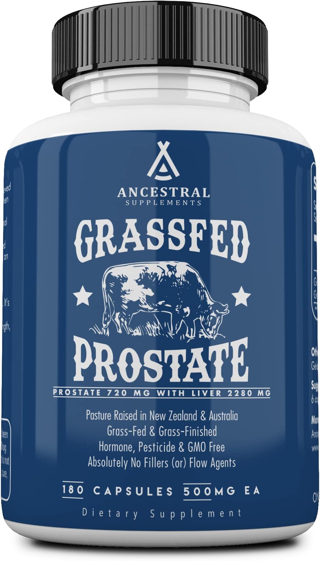 Grass Fed Beef Prostate Supplements for Men with Liver, 3000mg, Prostate Health Support Promotes Men's Health, Non-GMO, 180 Capsules