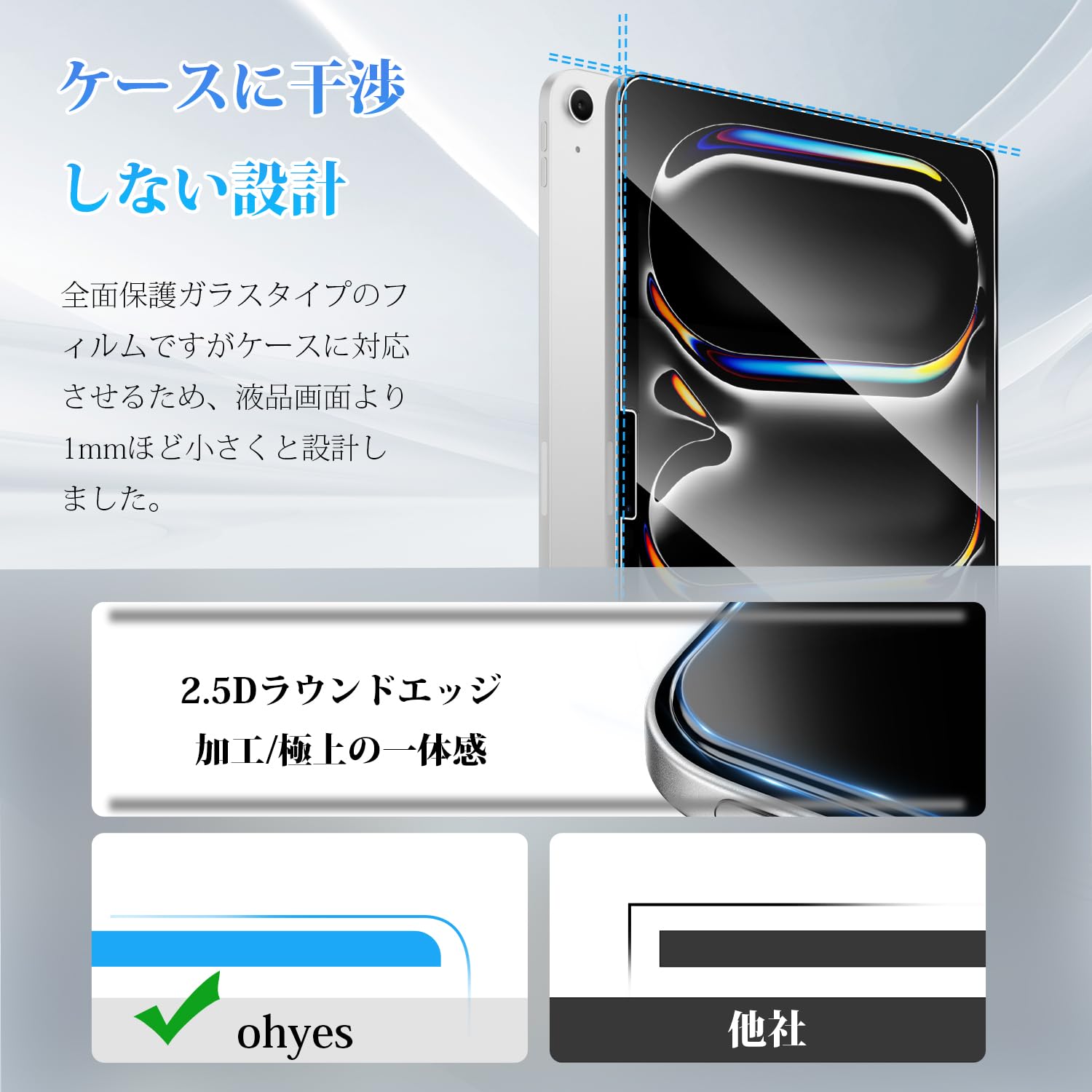 Amazon.co.jp: ohyes iPad Pro 11インチ 2024 ガラスフィルム（M4