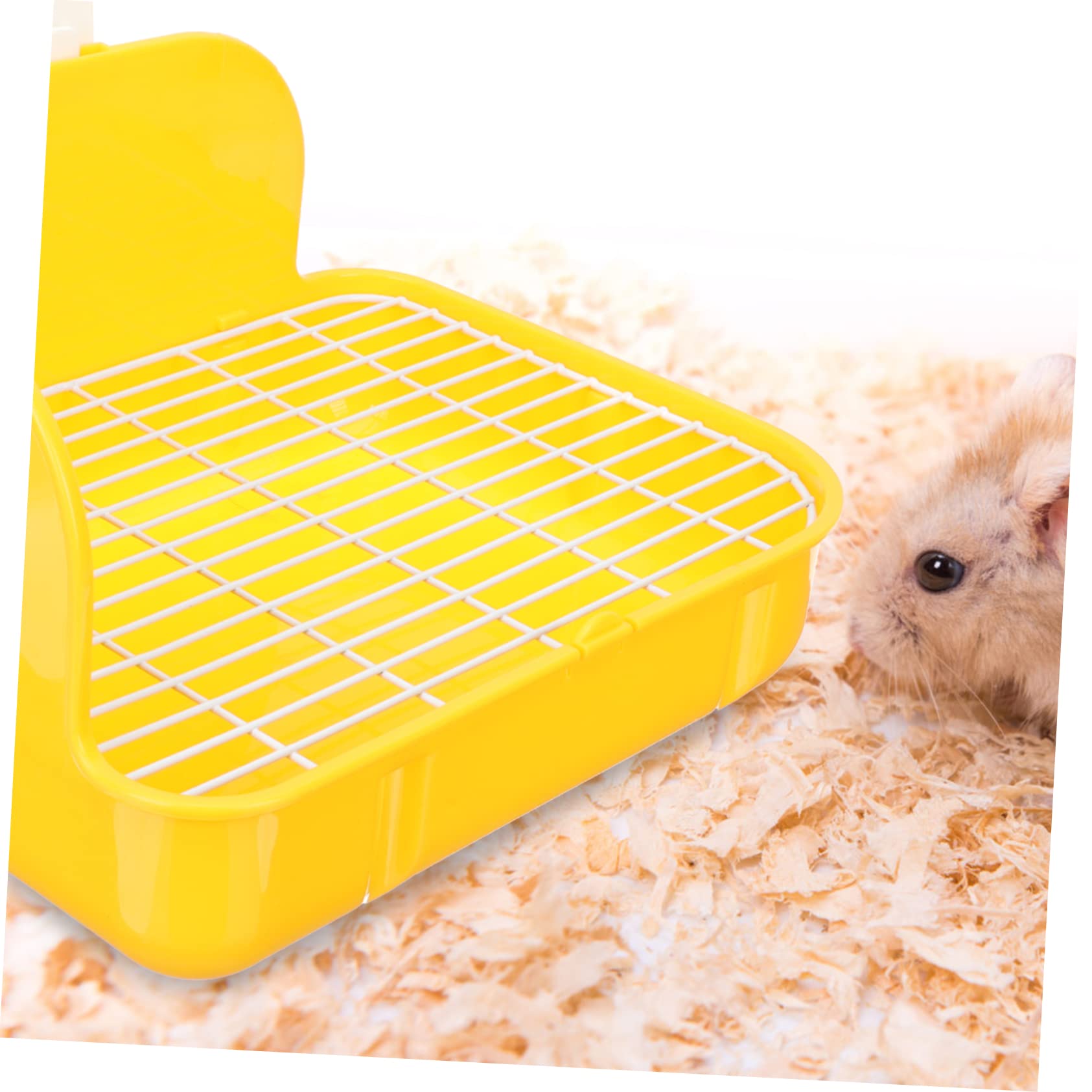 Contenitore Toilette in Plastica con Base Filtro per Coniglio Nano e Criceti Pulizia Facile Lettiera per Animali Piccoli