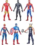 Marvel Titan Hero Series Action Figure Multipack, 6 Action Figures, 12-Inch Toys, Inspired by Marvel Comics, for Kids Ages 4 and Up (Amazon Exclusive)