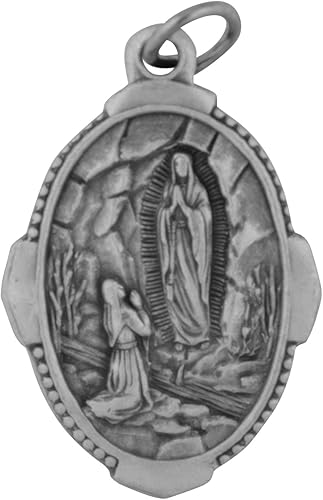 Medalla Católica Tradicional Santa (Nuestra Señora de Lourdes), Metal