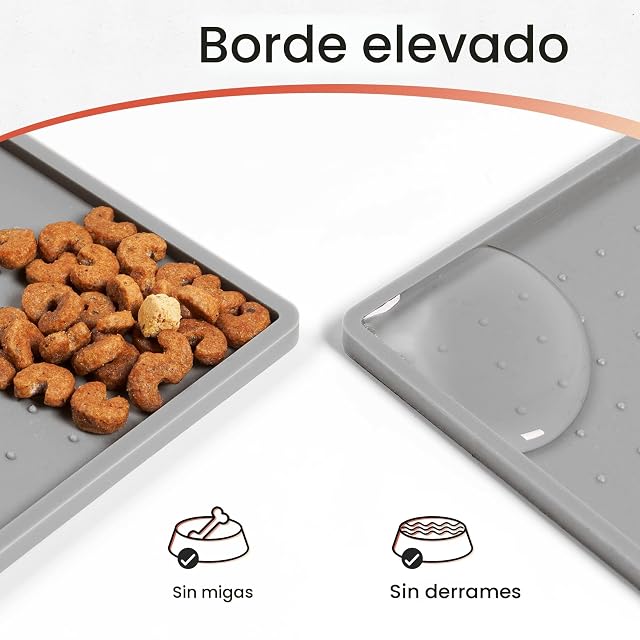 Foto 5 de 8 de Conlun Alfombra Alimentación para Perros,Silicona Alfombrilla para Comedero
