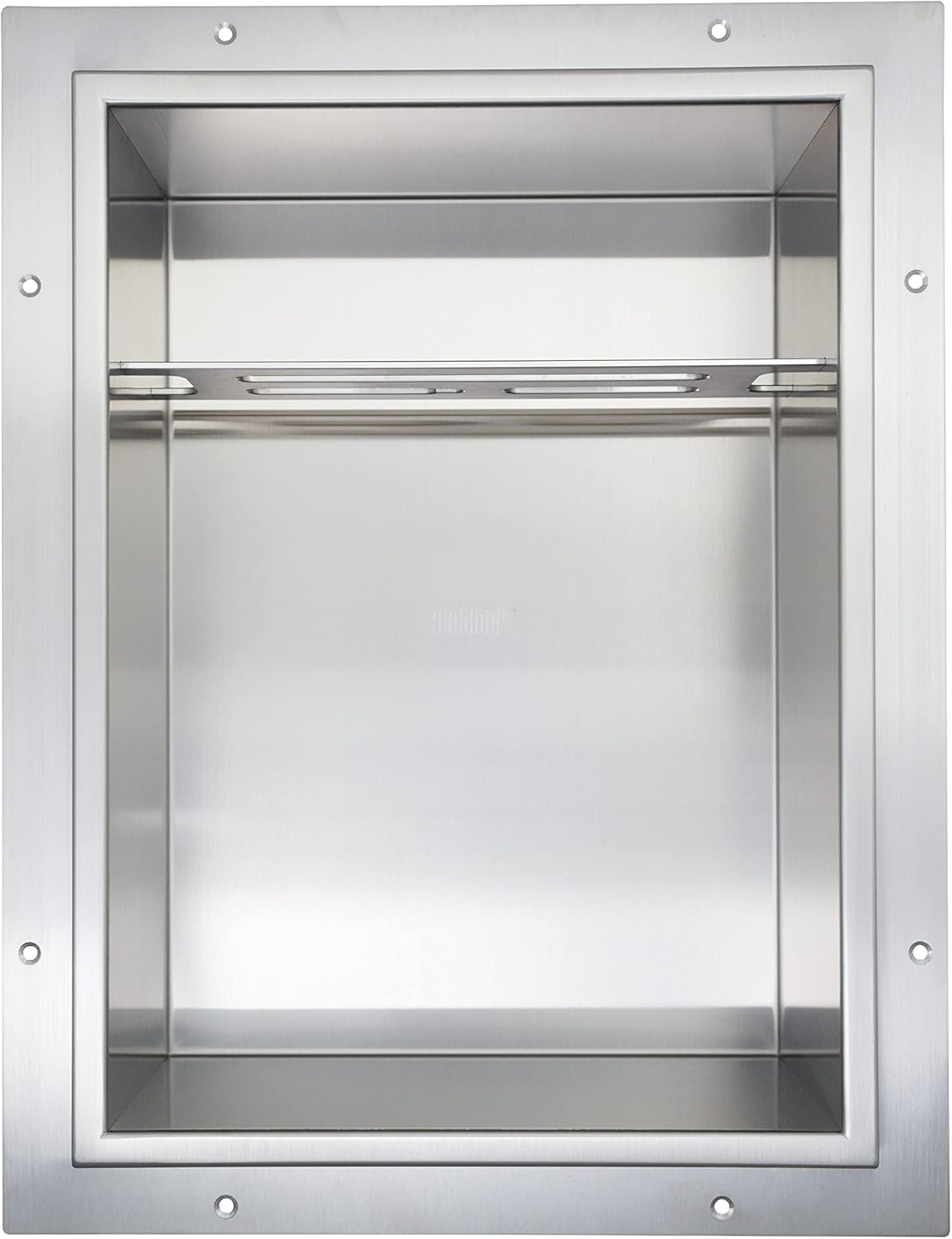 Redblock N1014-M Stainless Steel Shower Niche, Brushed Finish, Marine-Grade 316 Stainless Steel, 10 x 14 inch Storage Area, Welded Shelf, For New Builds Only (No Retrofit)