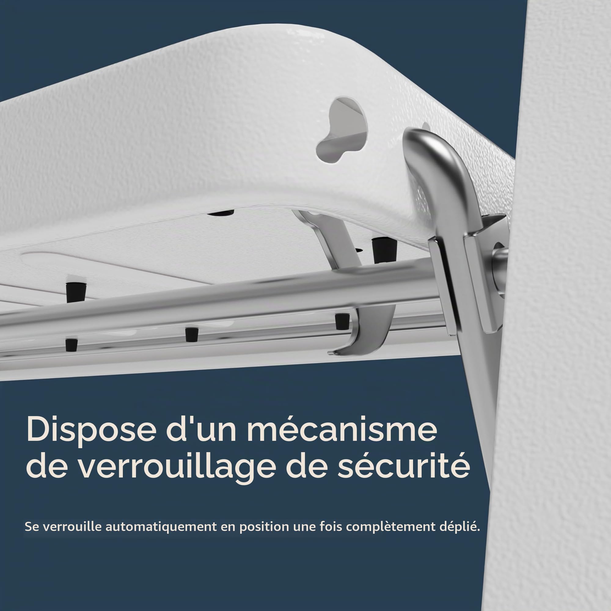 Home Vida Escabeau pliable en acier 2 marches Multicolore