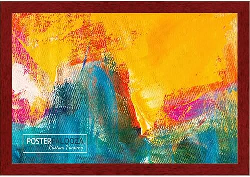 Miniatura 5 de Poster Palooza Marco de fotos tradicional de madera de cerezo de 18 x 24 pulgadas, acrílico UV, respaldo de tablero de espuma y accesorios para