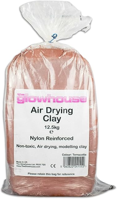 The Glowhouse Air Drying Modelling Clay Nylon Reinforced 12.5kg (Terracotta)