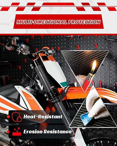 Vista 5 de JFG RACING Botas de fibra de carbono para motocicleta, protectores de protección contra golpes delanteros, polainas para la mayoría de motos, 2