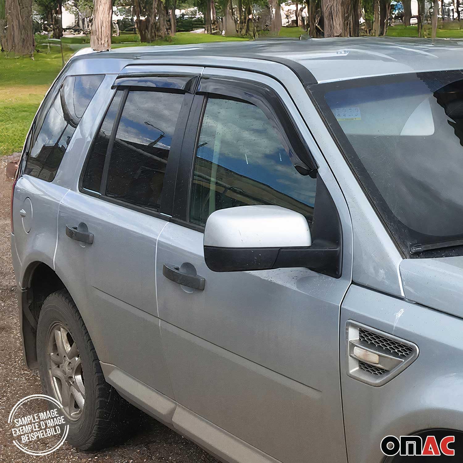 4X Deflectores Aire Regenabweiser Compatible con Nissan Qashqai J11 2014-2017 Acrílico Dunkel