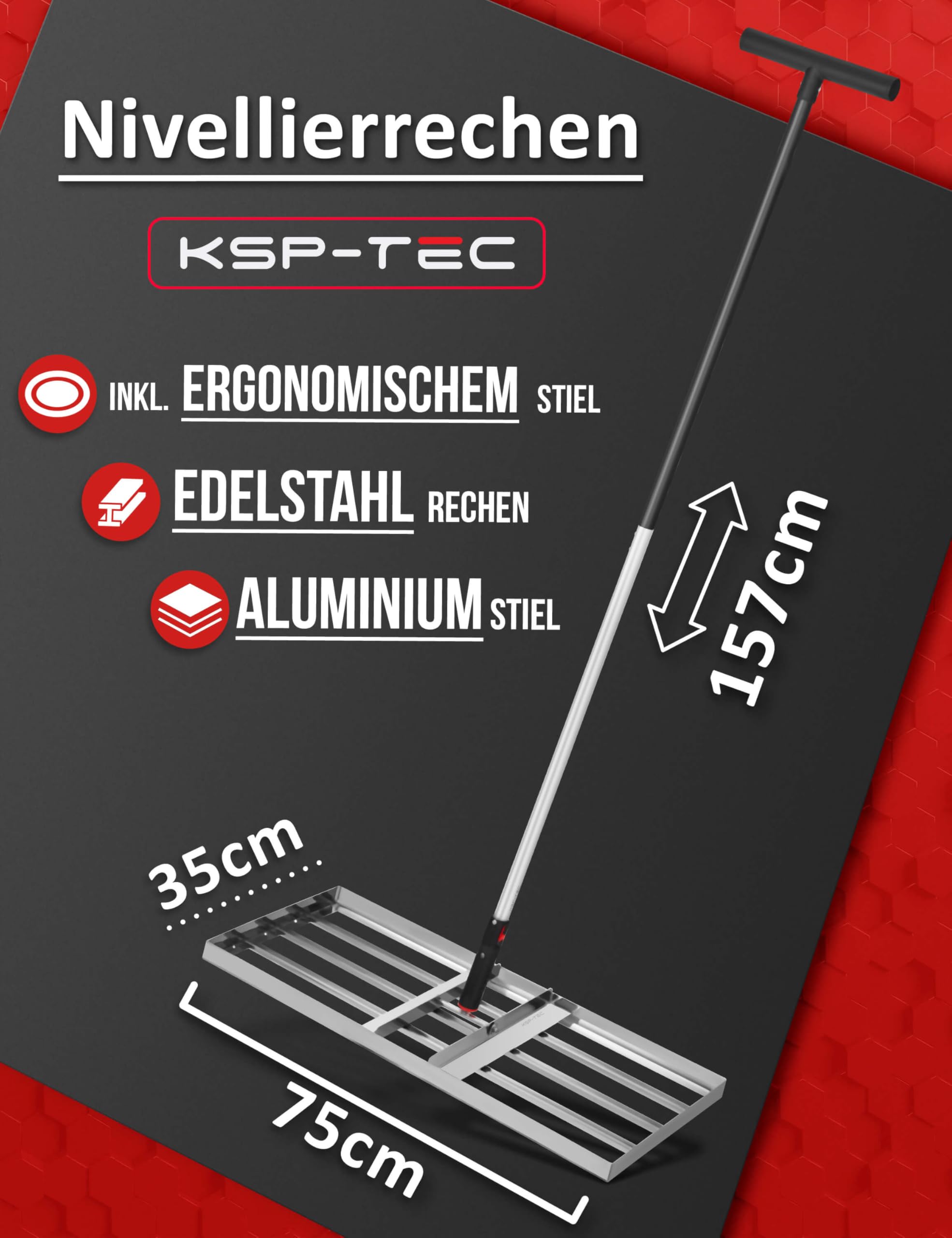 KSP-Tec - Grabie poziomujące trawnik