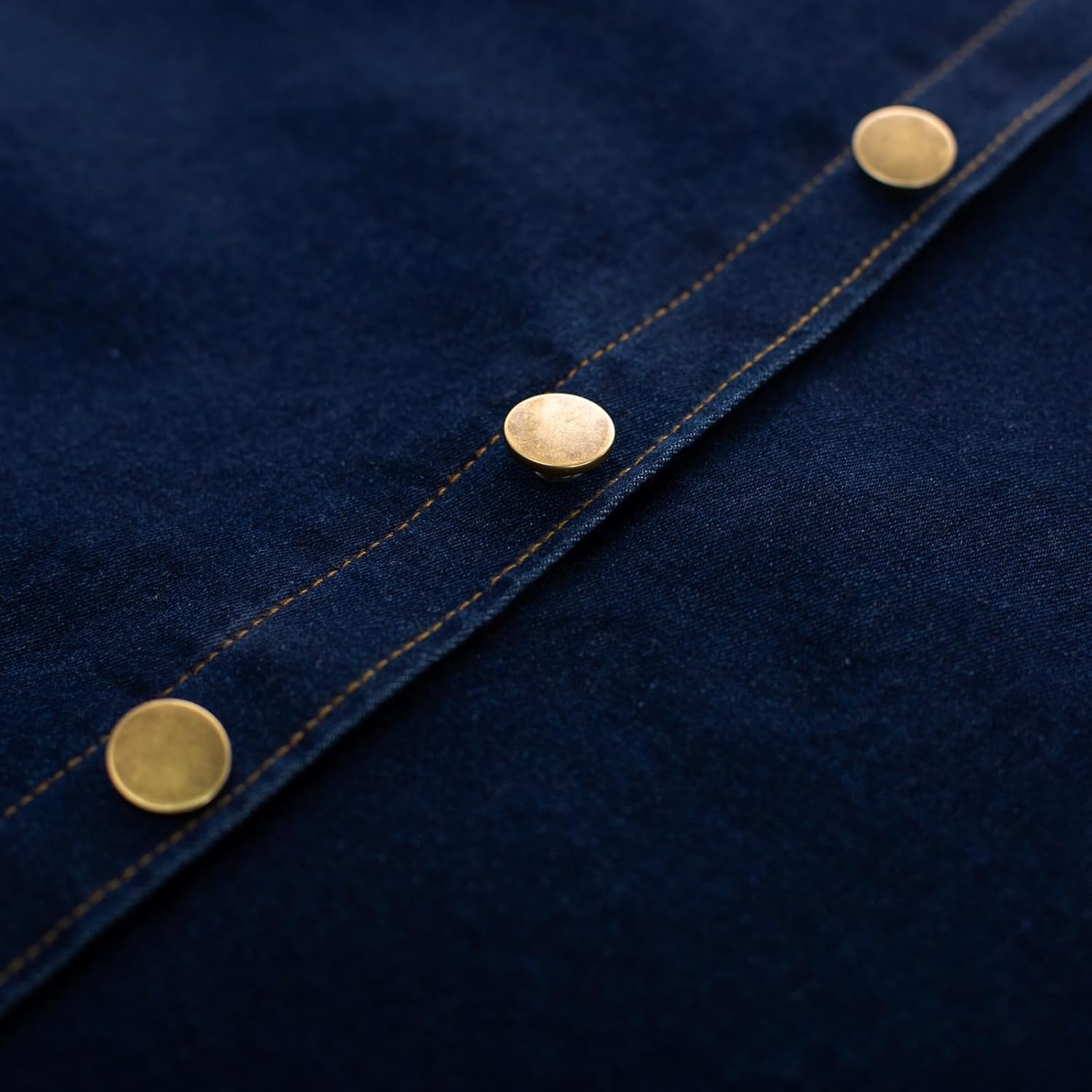 Belle Poque Women's Denim Skirts Vintage Below Knee Length High Waist A-Line Jean Skirts with Pockets - Image 7