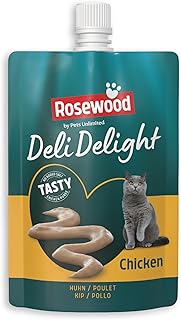 Rosewood Deli Delight Hühnchen-Püree für Katzen, 80g – Zartes Topping oder Snack – Feuchtigkeitsspendend & Lecker – Ohne Zusatzstoffe product image