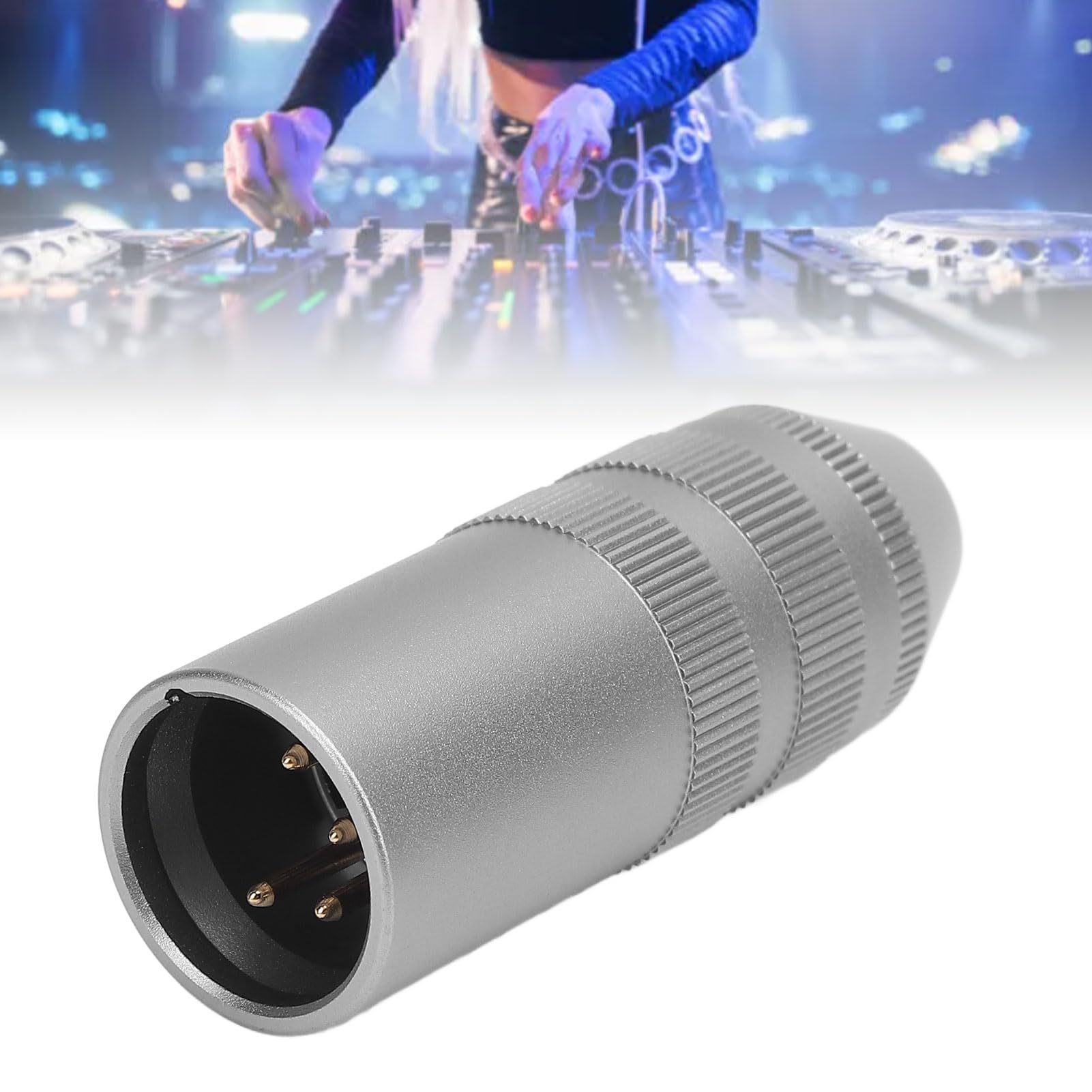 Adapter XLR na 4,4 mm, 4-pinowy XLR męski na 4,4 mm zbalansowany adapter żeński, 4-pinowy adapter XLR na 4,4 mm żeński zamiennik do wzmacniaczy mikrofonów
