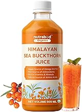 Nutrabud Organics Himalayan Sea Buckthorn Berry Juice - 500 ml - Natural Source of Vitamin C, Omega 3 6 7 9, Antioxidants For Immunity, Skin Glow & Gut Health - 50 Glasses (500ml (Pack of 1))