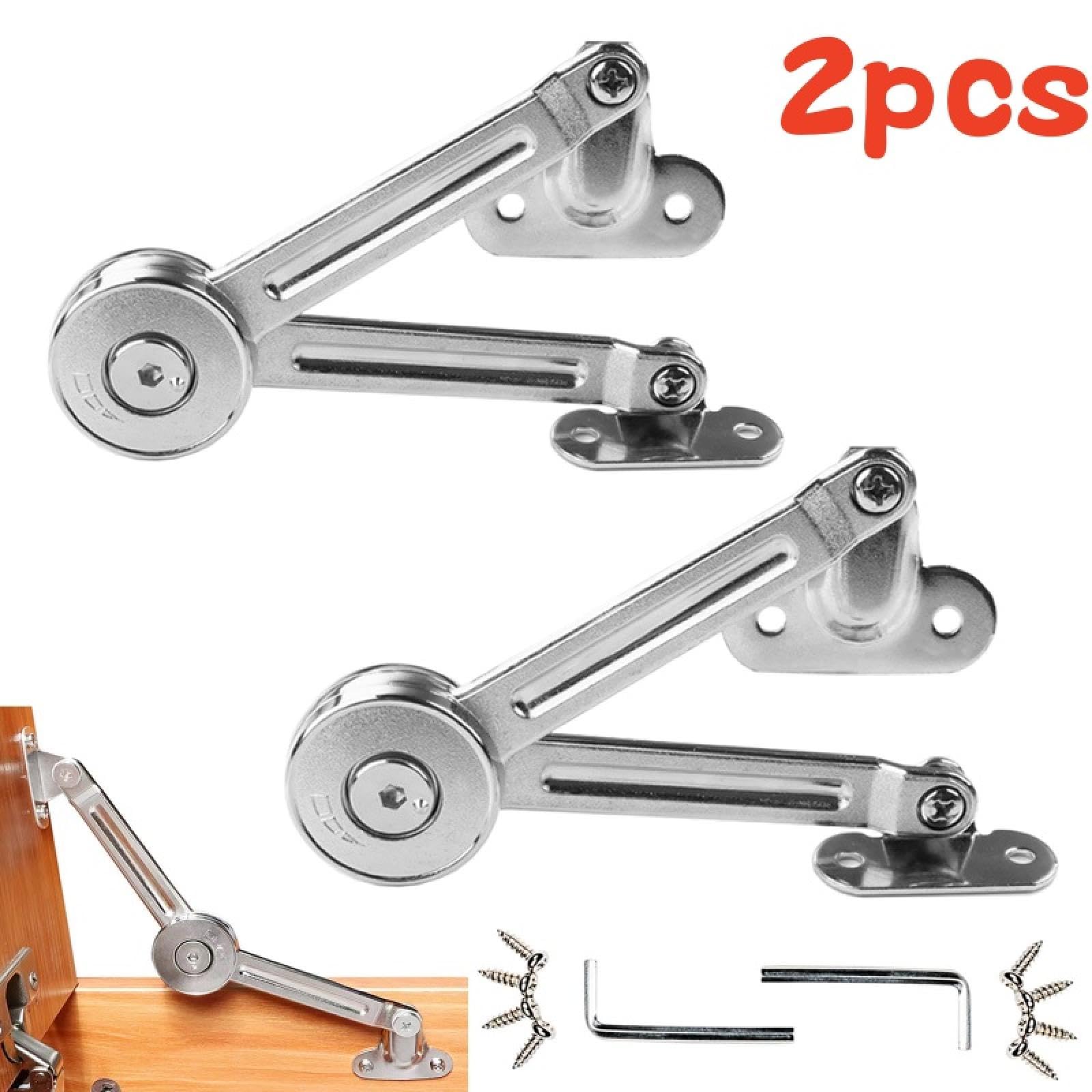 2 szt. Hydrauliczne zawiasy z losowym zatrzymaniem, regulowane zawiasy do drzwi szafek kuchennych, podnoszone zawiasy meblowe, podtrzymywanie klapy, osprzęt pomocniczy (2 szt. typu B)