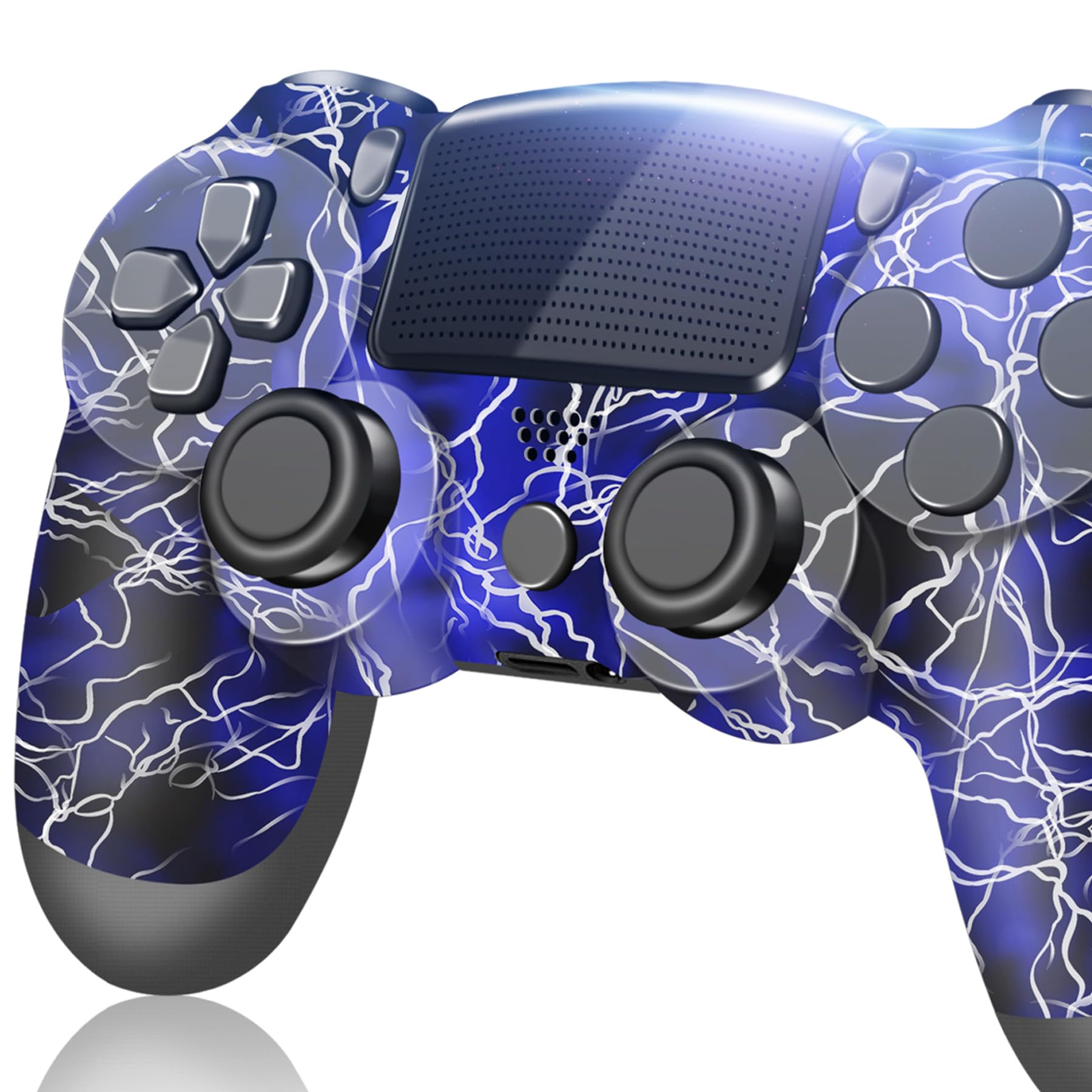 gamtooy Mando Inalámbrico para PC Gaming Compatible con Version 4 Console/Windows 10/11/Steam Deck (Blue+Black)