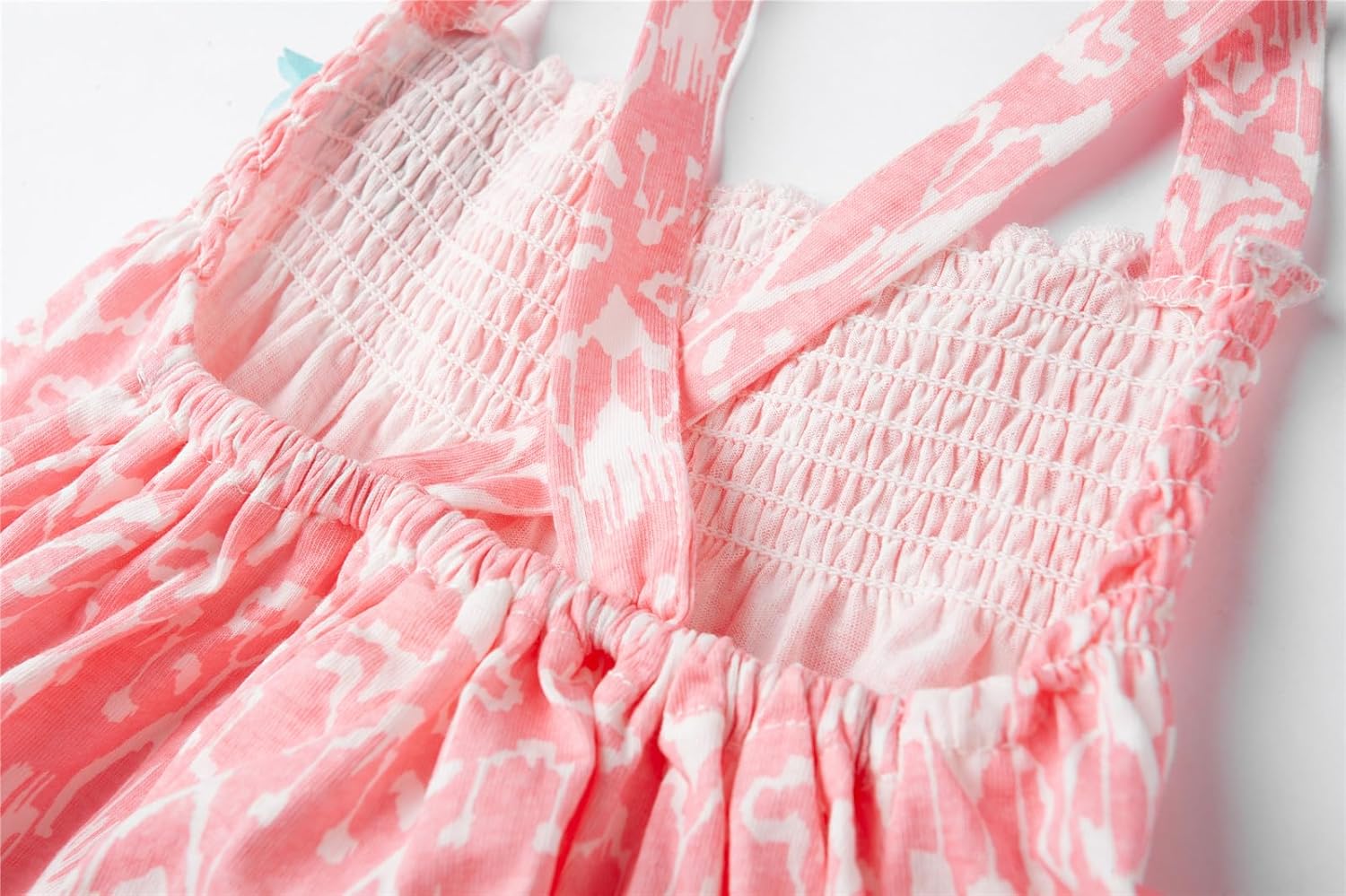 Mud Kingdom Smocked Girls Floral Dress Slip Sundress Sleeveless Cute Printing Cotton Summer - Image 2