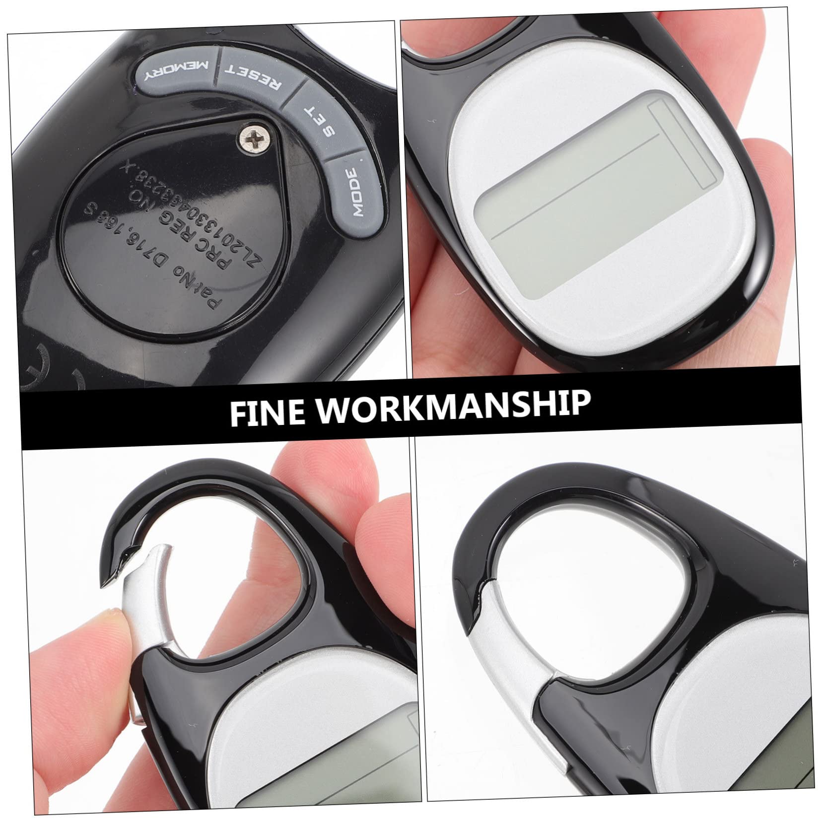 BESPORTBLE 3pezzi Contapassi Portatile Professionale Per Escursioni e Passeggiate Pedometer Con Display Facile Da Leggere e Sensore Avanzato Alta Precisione e Durata Della Batteria