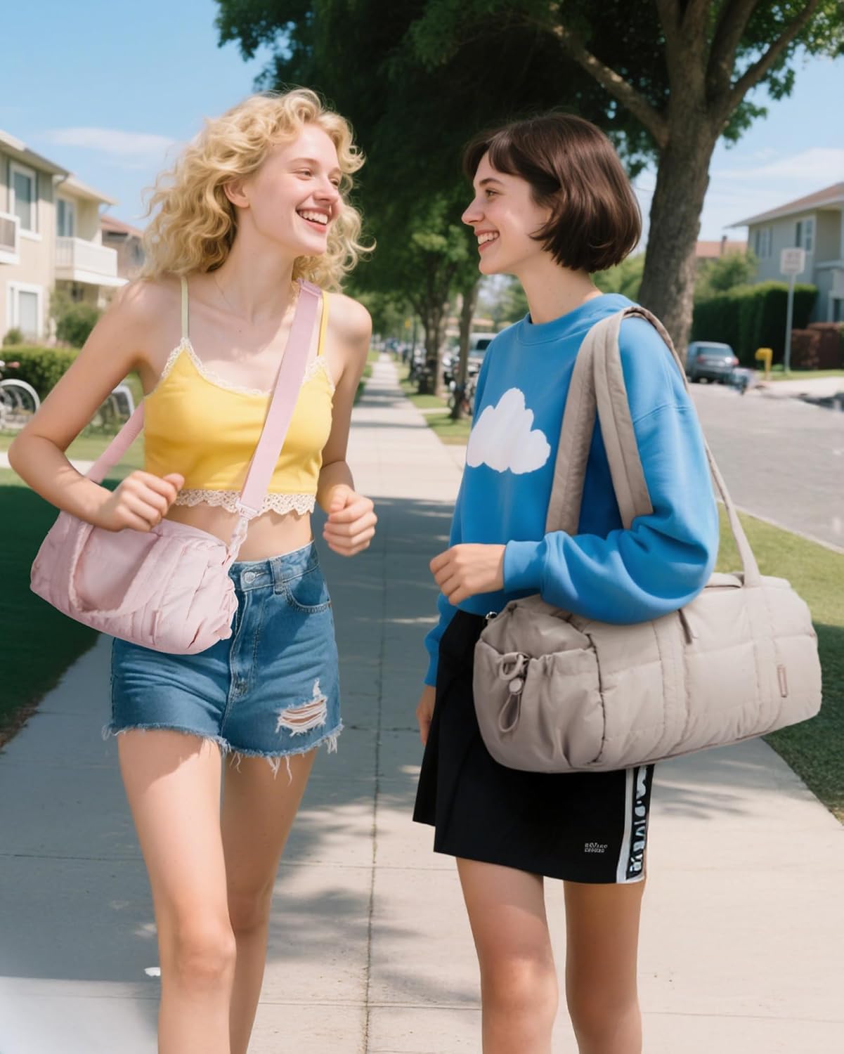 BAGSMART Reiki Gym Bag for Women, Mini/Medium Crossbody Bags for Women, 5L Dance Bag with Detachable Strap, 15L Yoga Mate Bag with Wet & Dry Pocket, Mini/Candy Pink - Image 7