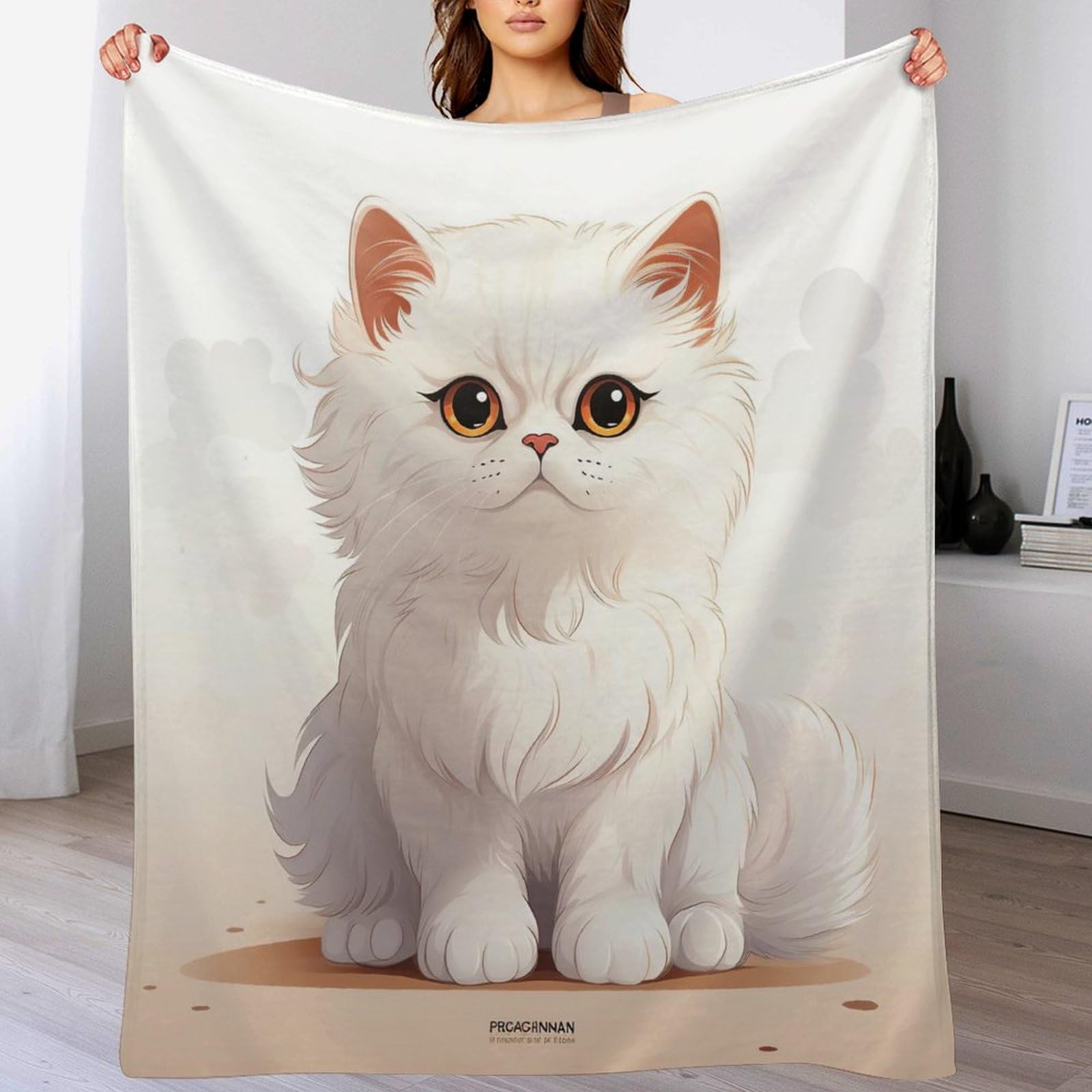 Couverture animal chat pour vos soirees cocooning sur le sofa ou le canape-lit