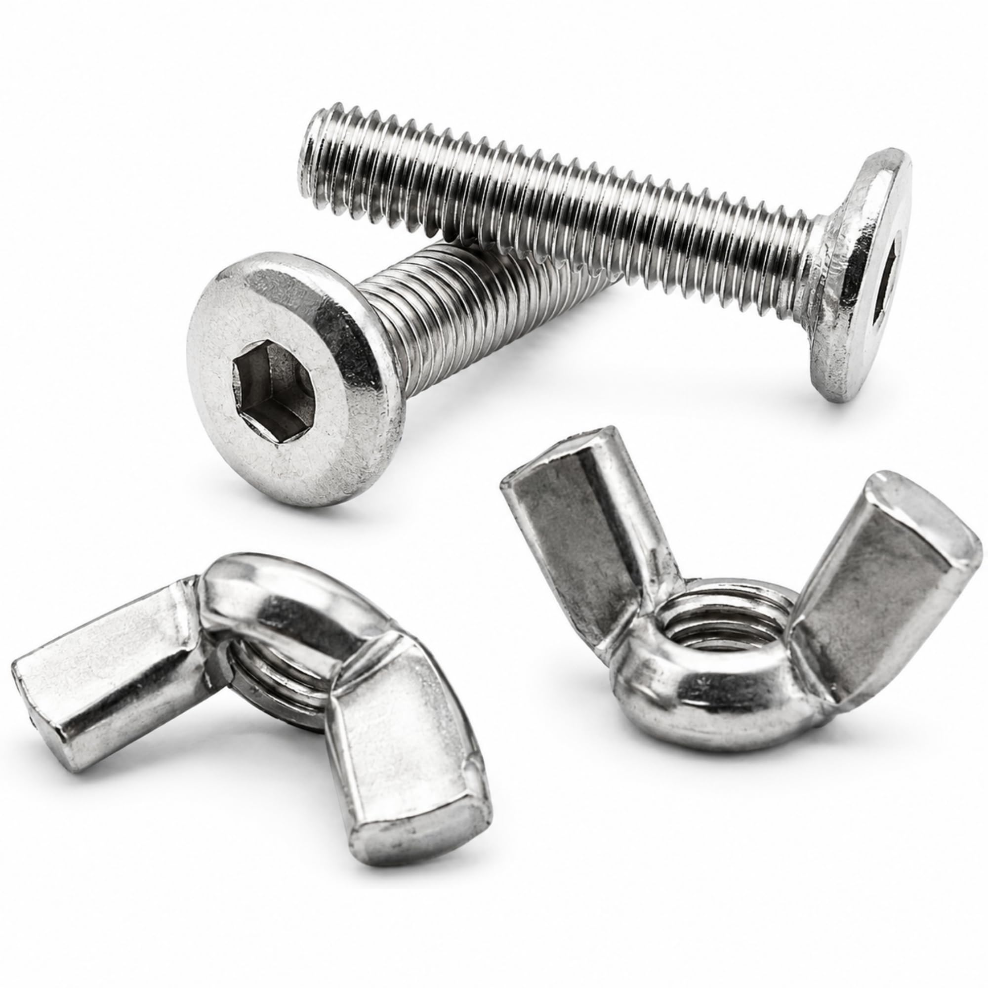 By VP INDUSTRIES (Combo-10) M6x40 Wing Nut Bolt with Hex Nut — Amazon image 11