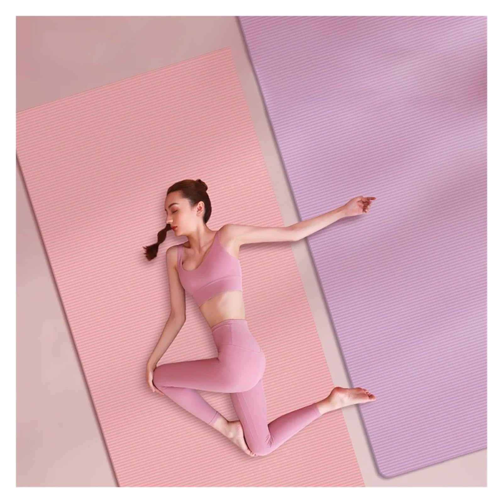 Yoga Matte Yogamatte, rutschfeste Fitness-Trainingsmatte, Pilates, Pro-Yogamatten for Frauen, Trainingsmatten for das Bodentraining zu Hause