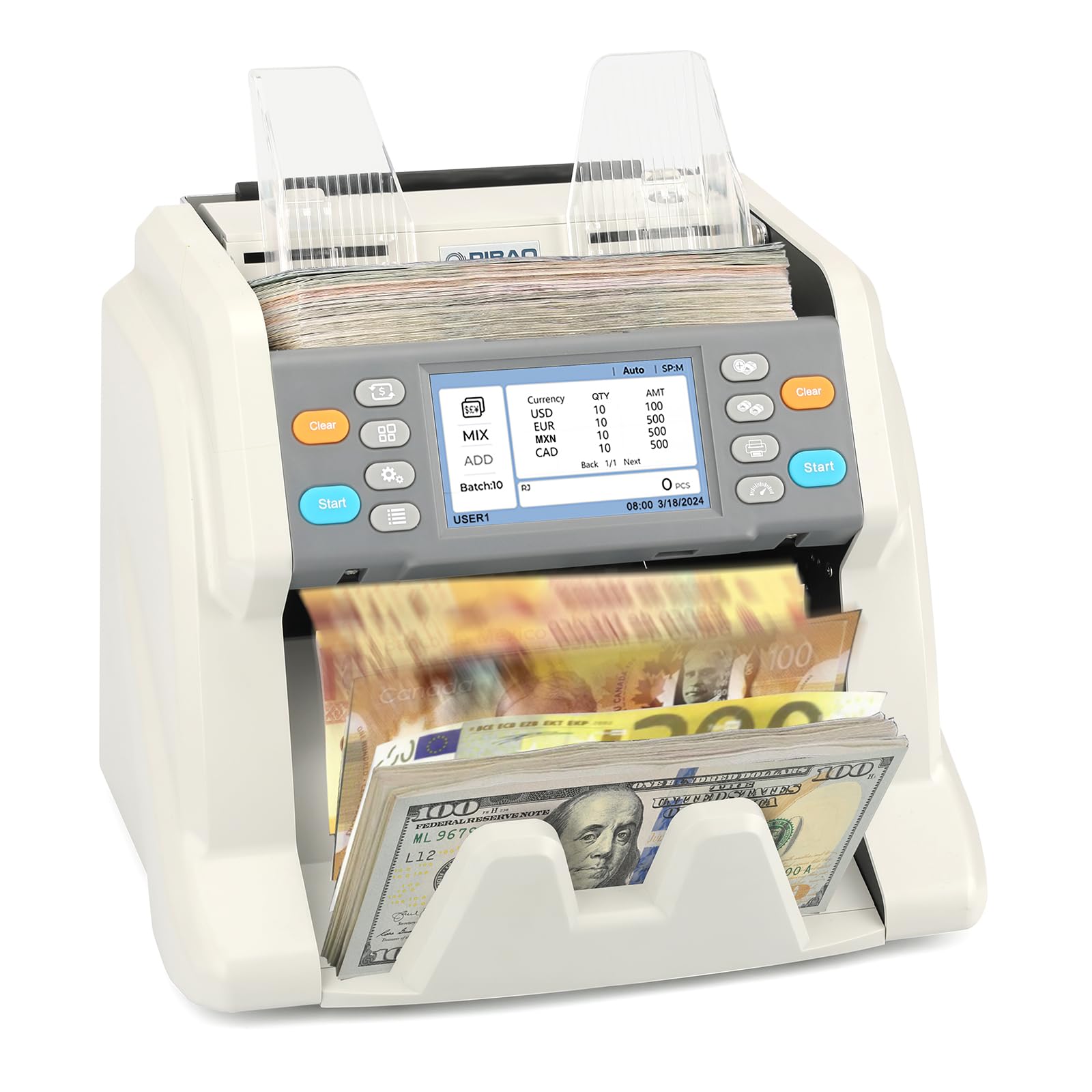 Amazon.com : RIBAO MC-40 Mixed Denomination Money Counter RIBAO 80
