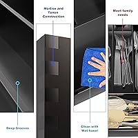 Vista 5 de Bandeja organizadora de cajones de cubiertos – Bambú negro pequeño soporte para utensilios de cocina y almacenamiento de cubiertos 14 pulgadas