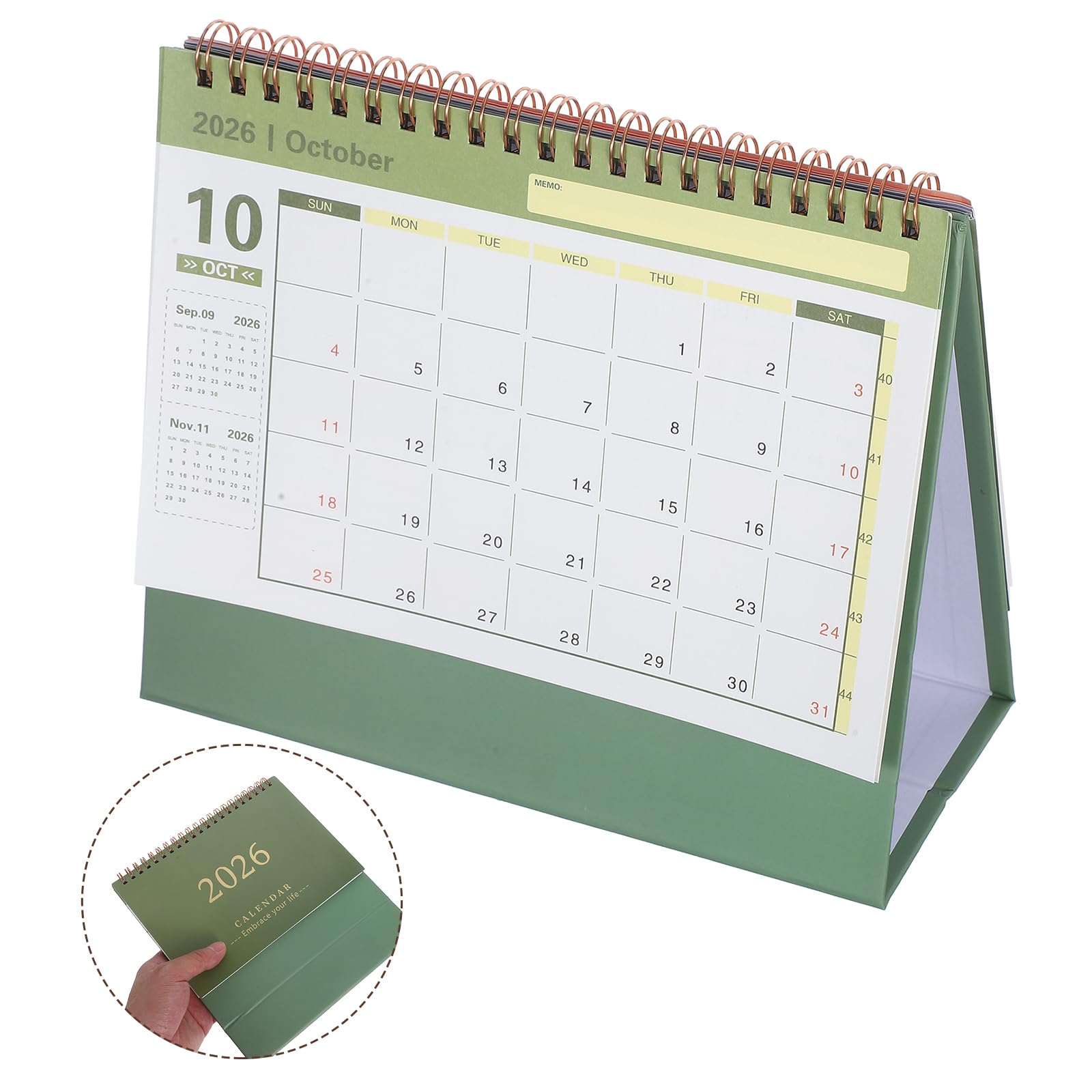 STOBOK 2026 Desk Calendar 2026 Monthly Desktop Calendar 2026 Standing Desktop Calendar 2026 Academic Year Monthly Desk Calendar for Home Office Supplies